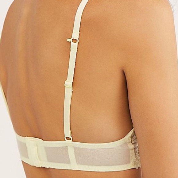 NEW! $48 Intimately FREE PEOPLE “Veronica” Lace Underwire Bra Faded Sunshine - Picture 5 of 9